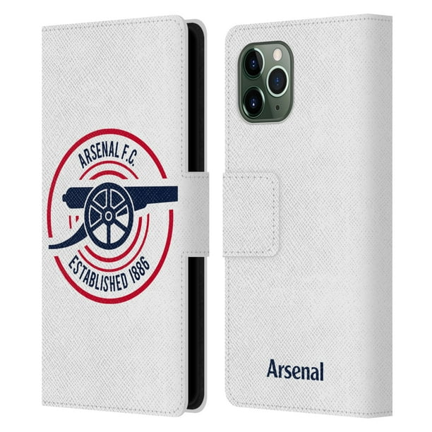 Official Arsenal FC Gradient Crest and Gunners Logo Leather Book Wallet Case Cover Compatible For Apple iPhone 7 iPhone SE 2020 iPhone 8